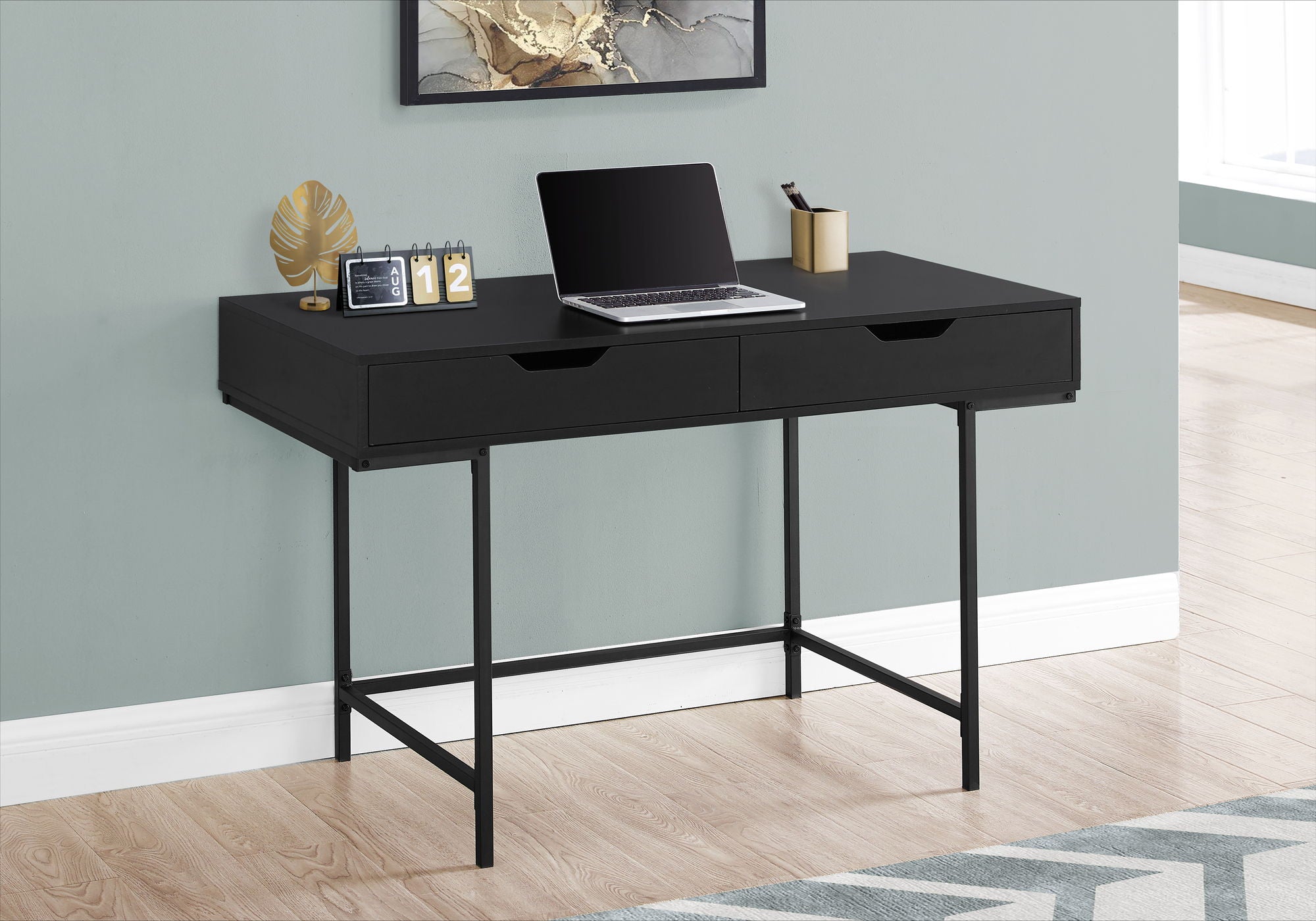 Computer Desk For Home Office, Laptop, Storage Drawers, Contemporary &amp; Modern
