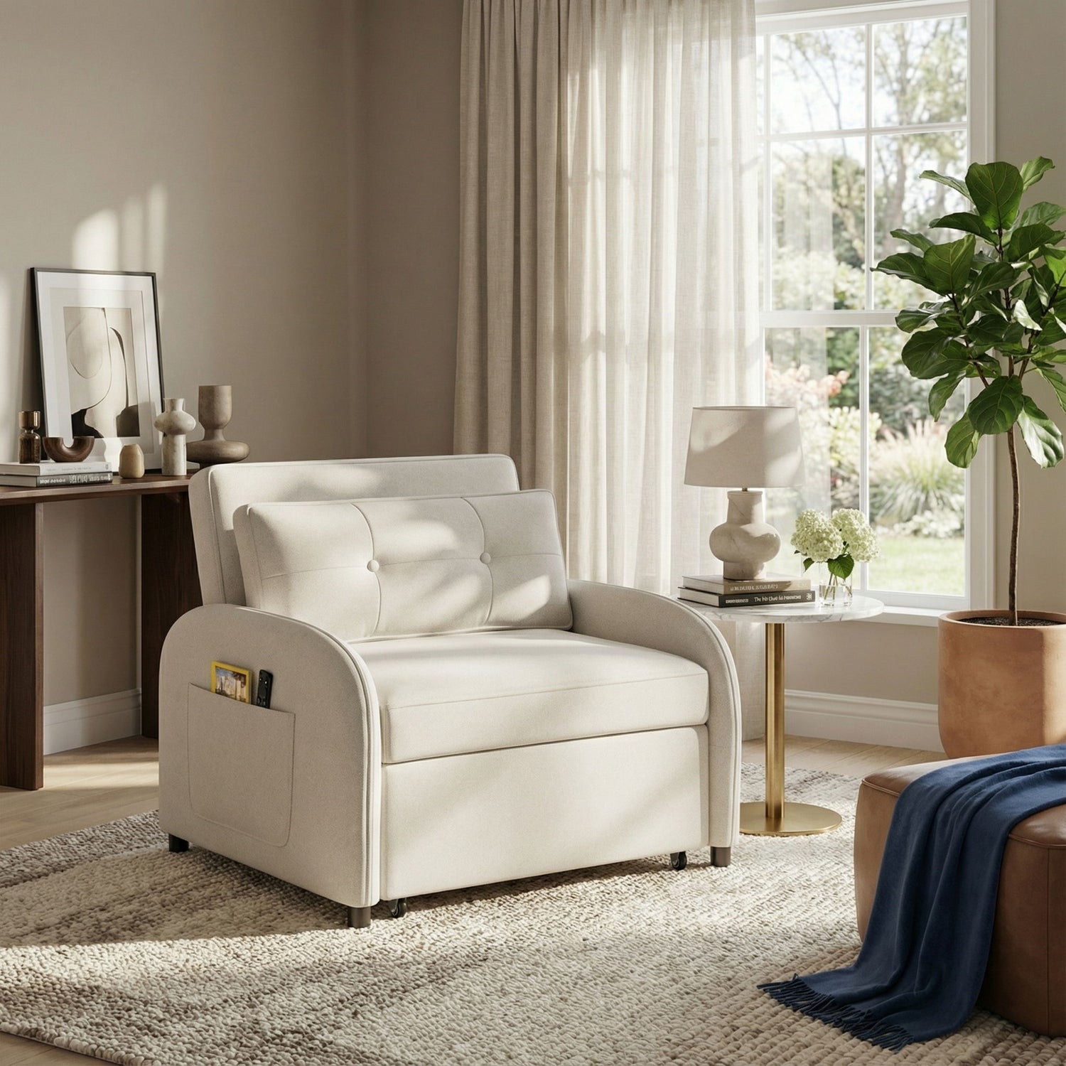 3 In 1 Convertible Sleeper Sofa Bed For Living Room