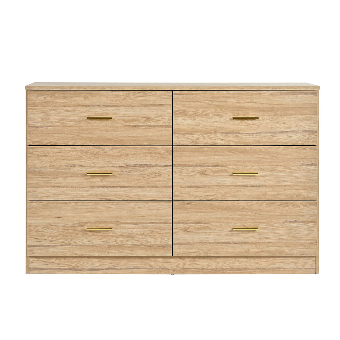 Modern 6 Drawer Dresser For Bedroom, Ample Storage Wide Chest Of Drawers, Sturdy &amp; Safe