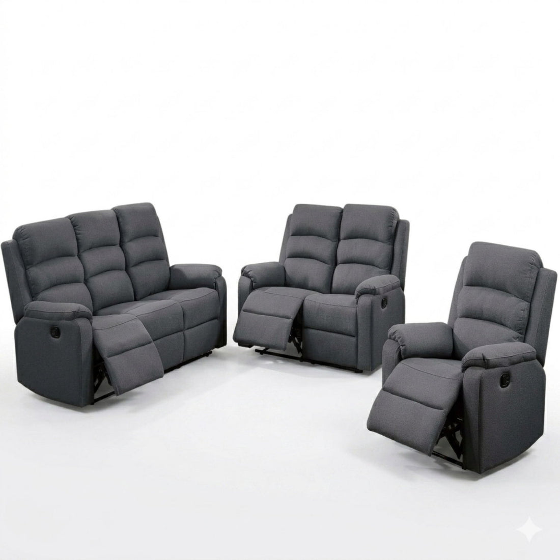 Modern Living Room Set With Manual Recliner