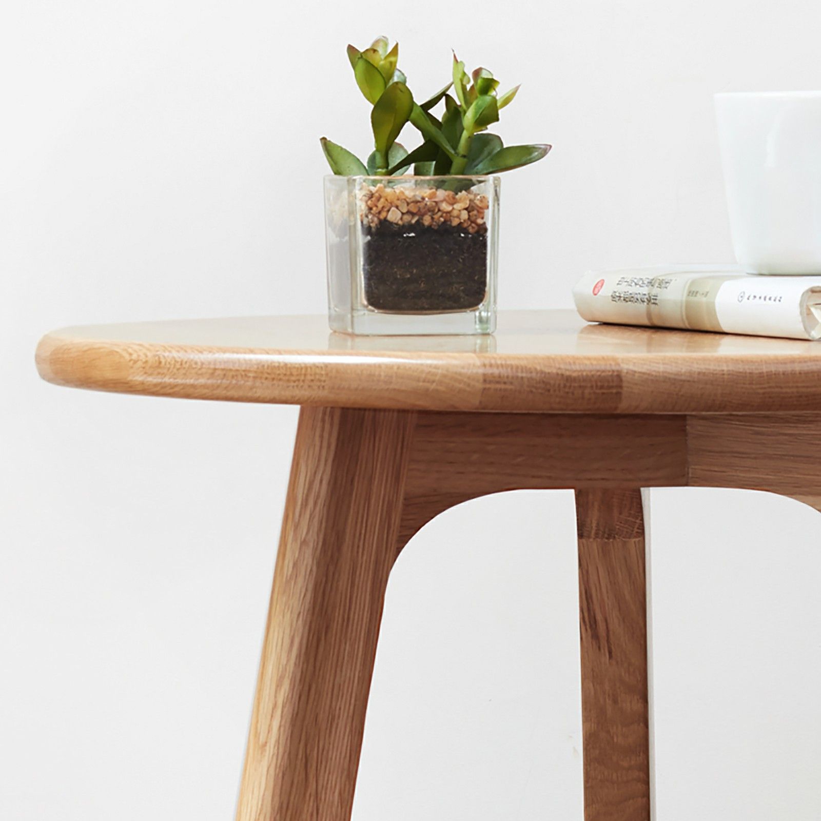 Round Small End Table, Side Table For Bedroom &amp; Balcony