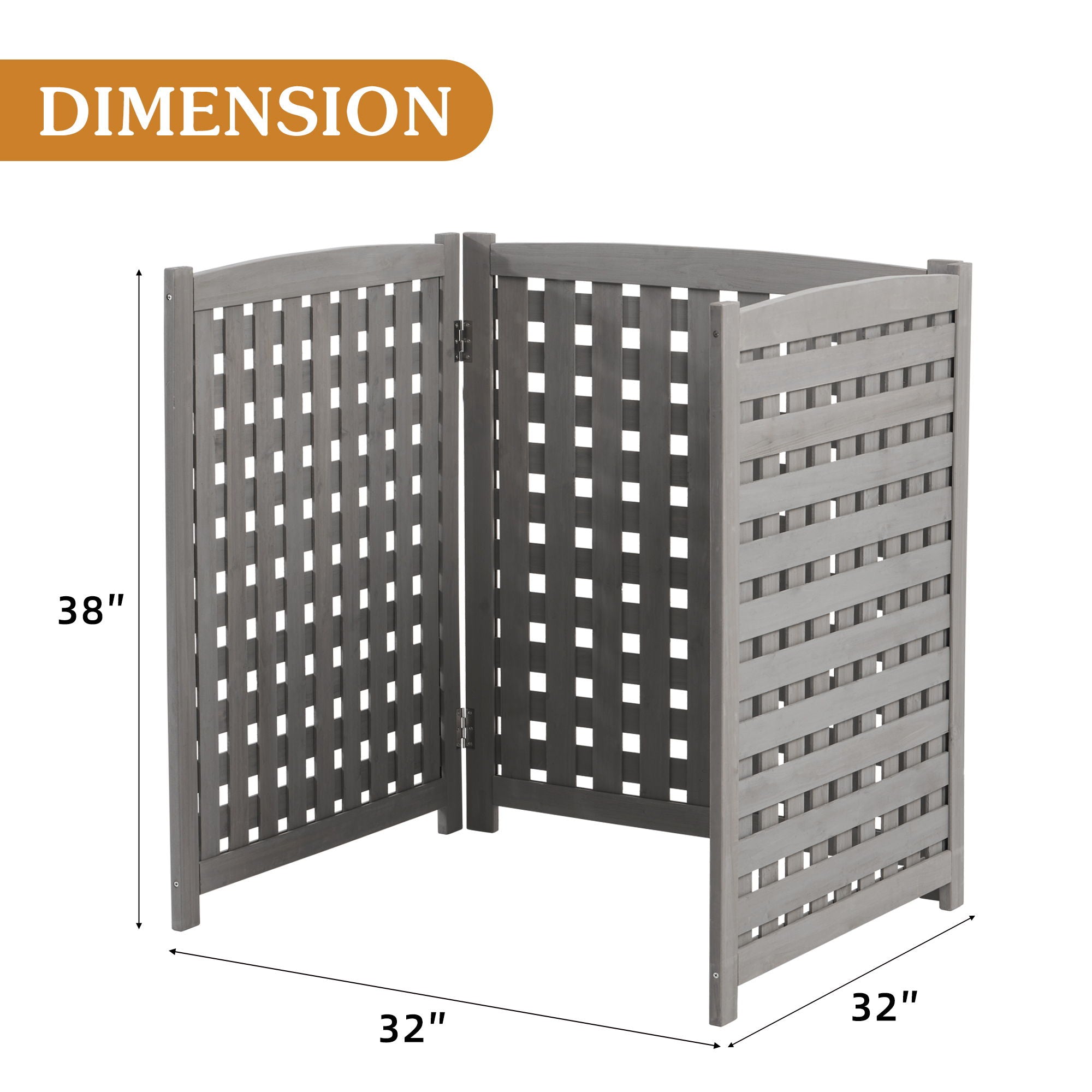 Air Conditioner Fence Screen Outside, Cedar Privacy Fence 3 Panels To Hide Ac &amp; Trash Enclosure