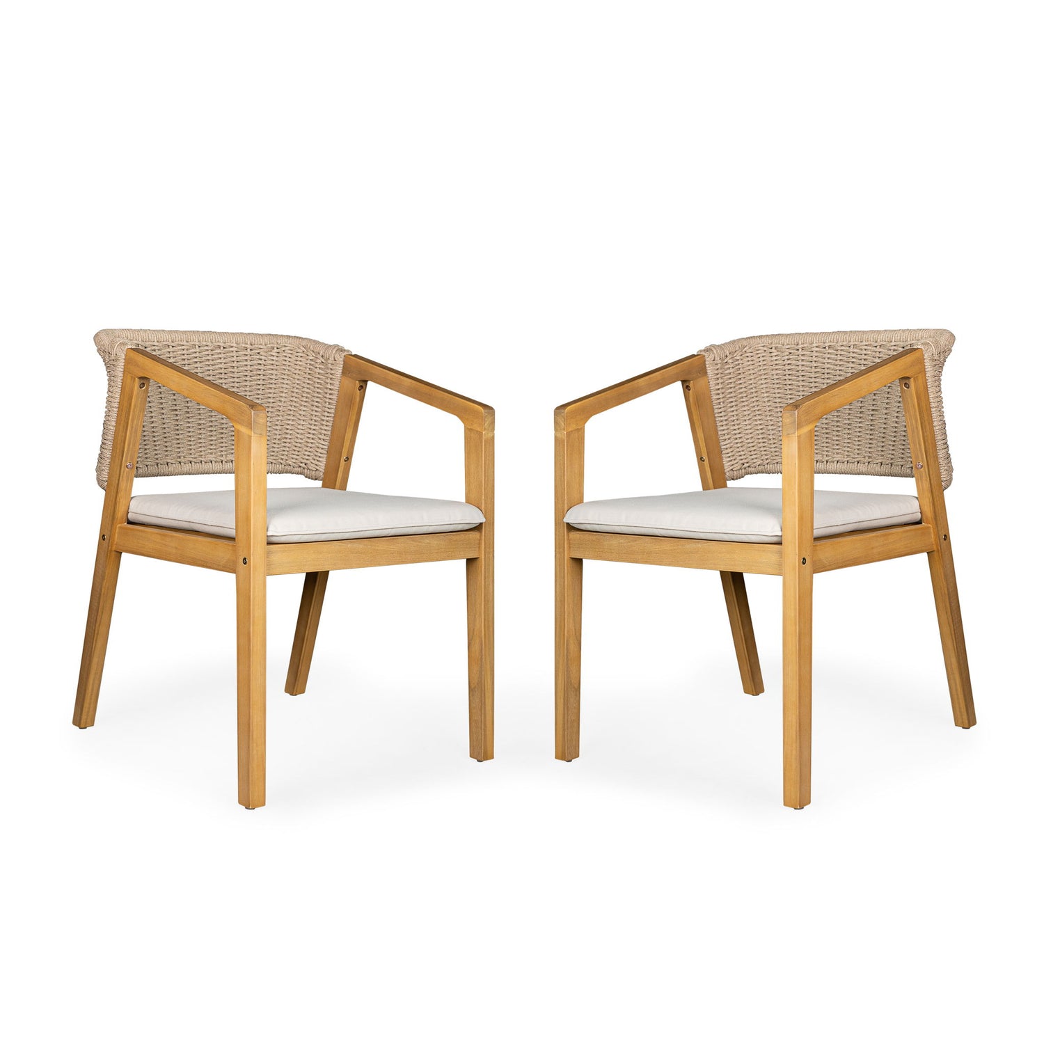 Patio Dining Chair (Set of 2) - Light Teak
