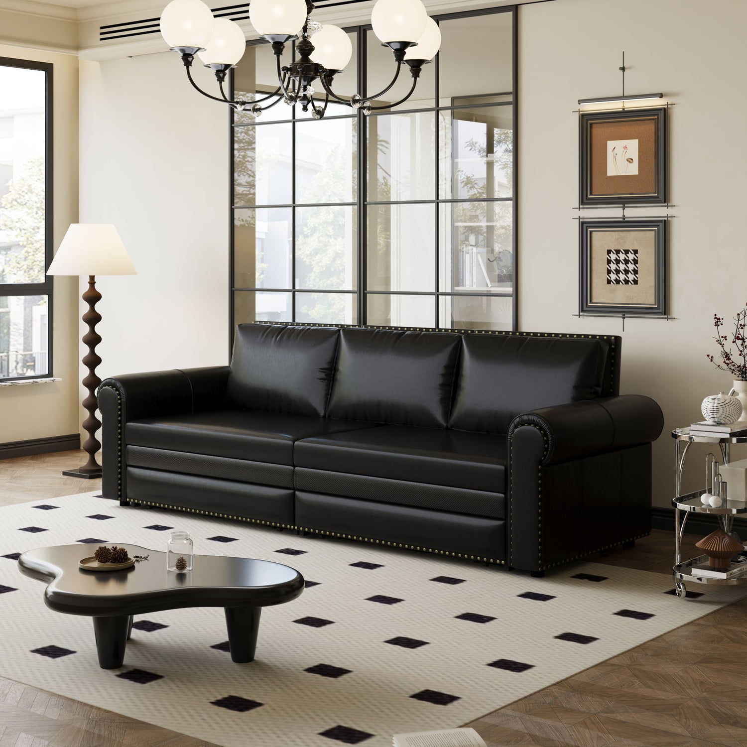 Chesterfield Sofa &amp; Pull Out Bed