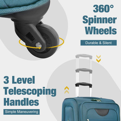 Softside Luggage Expandable Set &amp; Duffel Bag Upright Spinner