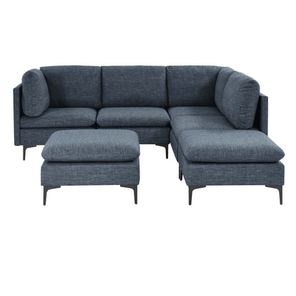 Upholstered Modular Sectional &amp; Tall Legs