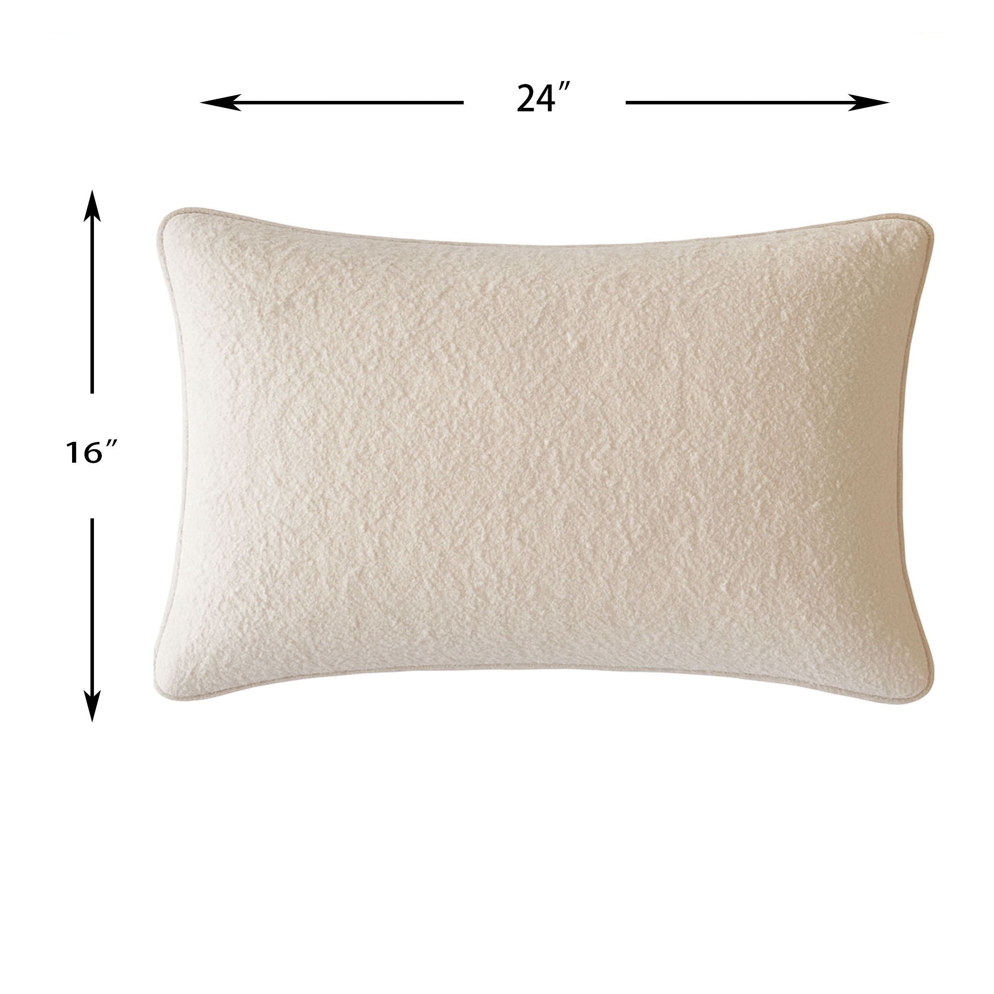 Homey Cozy - Textured Throw Pillow - Ivory
