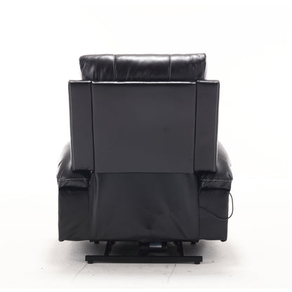 21&quot;seat width,large size Electric Power Lift Recliner Chair Sofa for Elderly, 8 point vibration Massage and lumber heat, Remote Control, Side Pockets and Cup Holders, cozy fabric, overstuffed arm pu