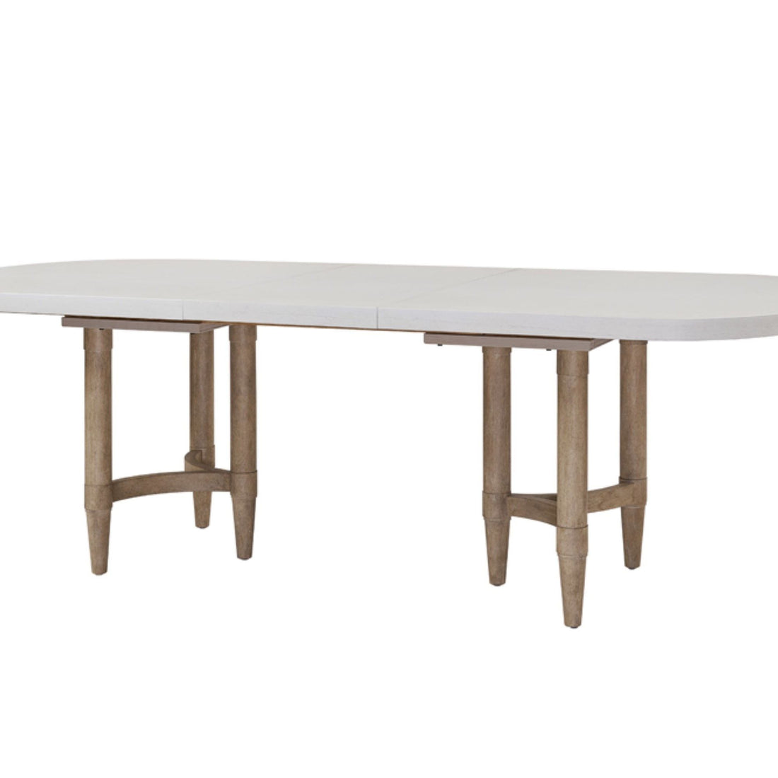 Triad - Double Pedestal Dining Table With Leaf - Sand