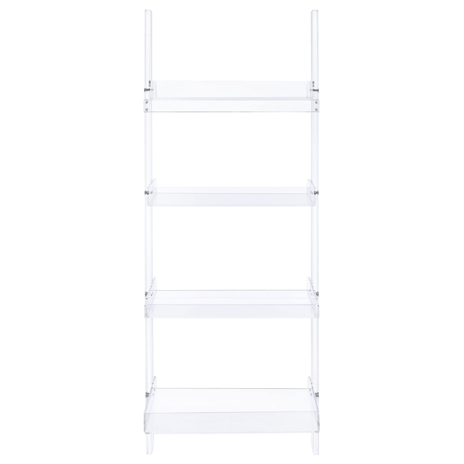 Cimarron - Ladder Bookcase With 4 Shelves - Clear