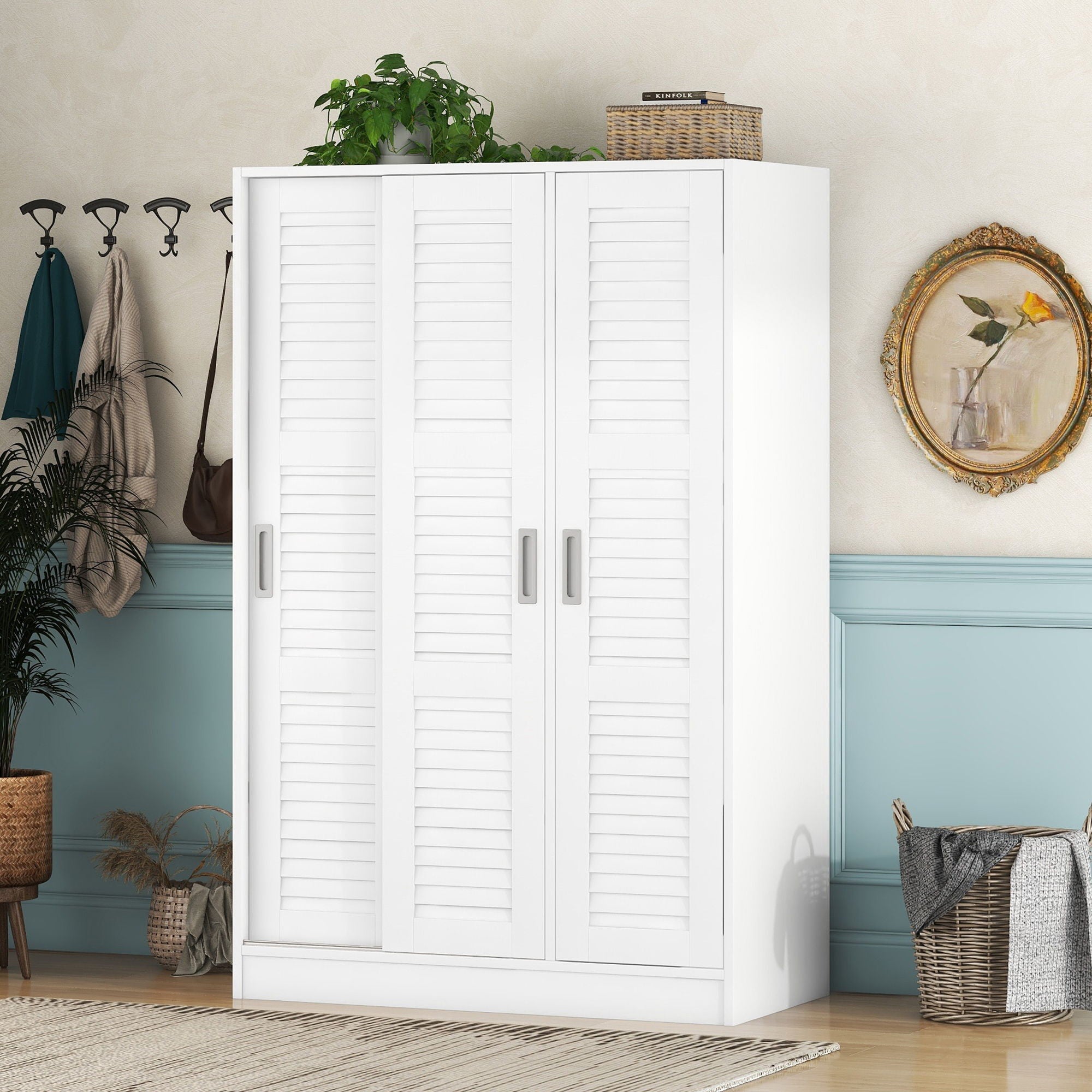 3 Door Shutter Wardrobe &amp; Shelves