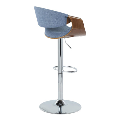 Curvo - Mid Century Modern Adjustable Barstool &amp; Swivel (Set of 2)