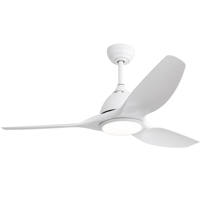 Ceiling Fan With Remote Control And LED Light, Blades, Reversible DC Motor For Indoor / Outdoor Use - White