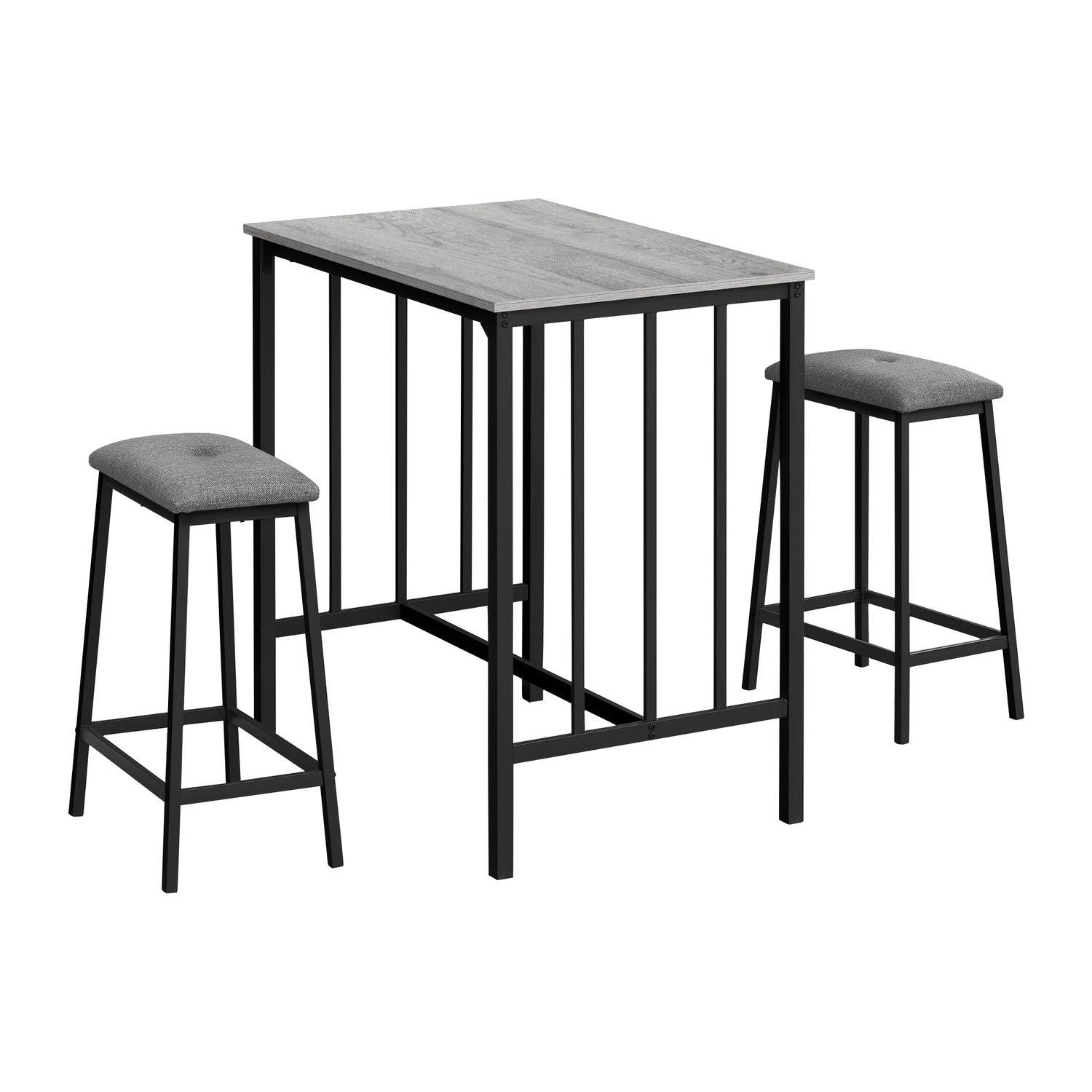 3 Pieces Dining Set, Counter Height, Rectangular, Small, Contemporary &amp; Modern