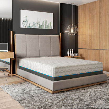Copper Lux - 14&quot; Plush Memory Foam Mattress With Phase Change Cooling Fabric