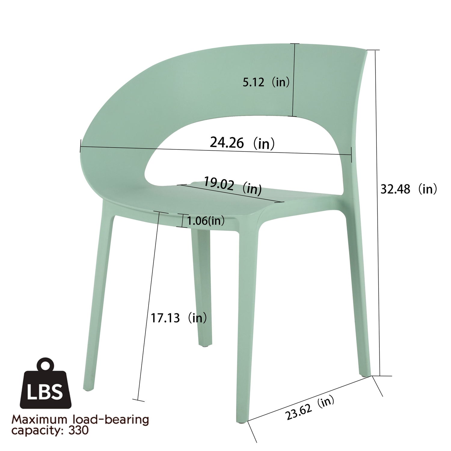 4 Piece Set Of Modern Designed Single Chairs With Long Table