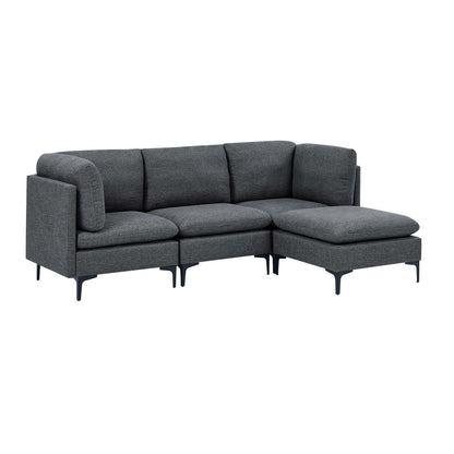 Upholstered Modular Sectional &amp; Tall Legs