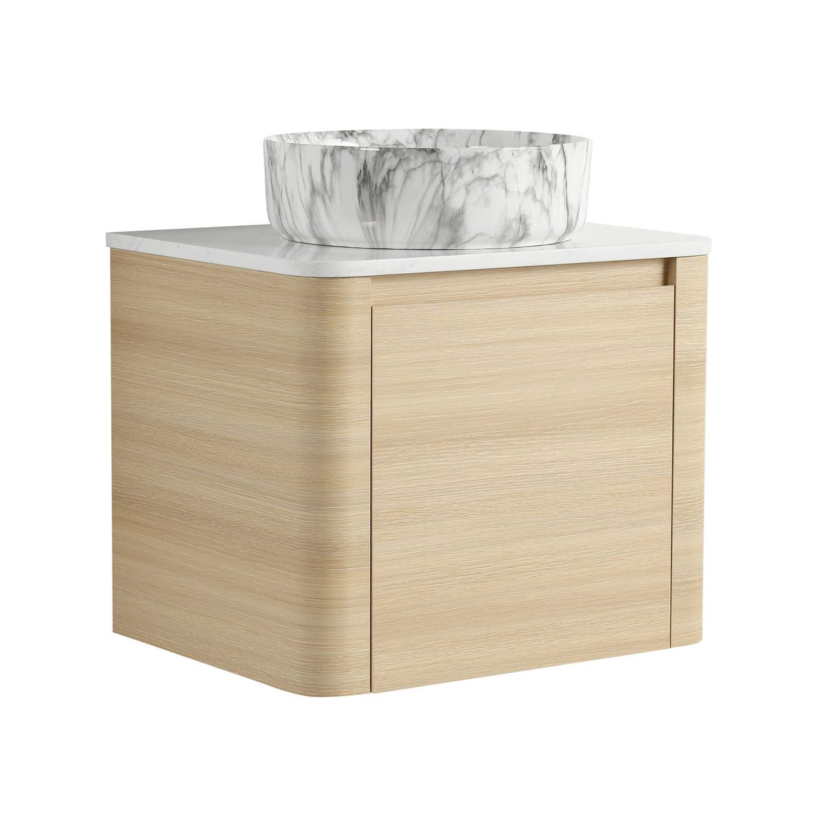 Mounted Bathroom Vanity &amp; Art Sink &amp; 2 Soft Close Doors
