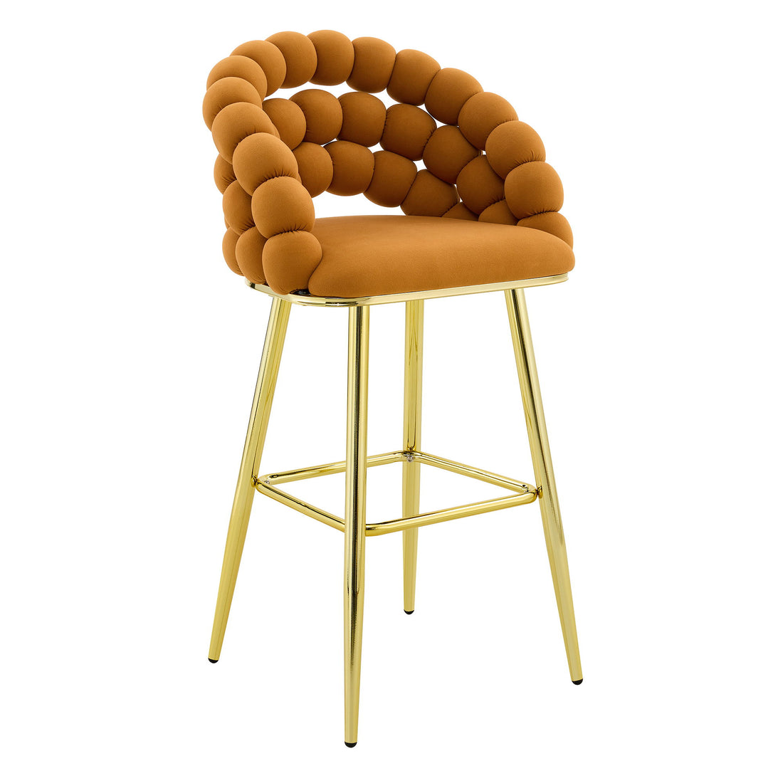 Bubble, Ball Chain Tufted Bar Chairs For Kitchen Island &amp; Home Bar (Set of 2)