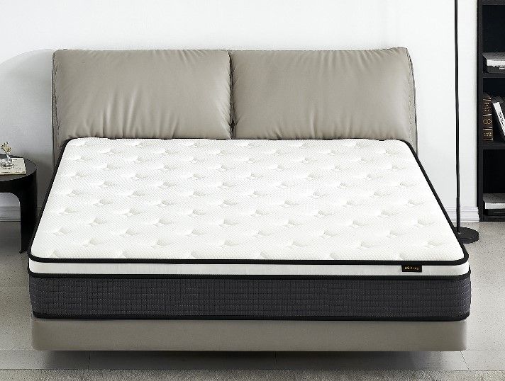 10&quot; Hybrid Pillow Top Mattress A Box With Breathable And Hypoallergenic Design, Medium Firm For Lumbar Support