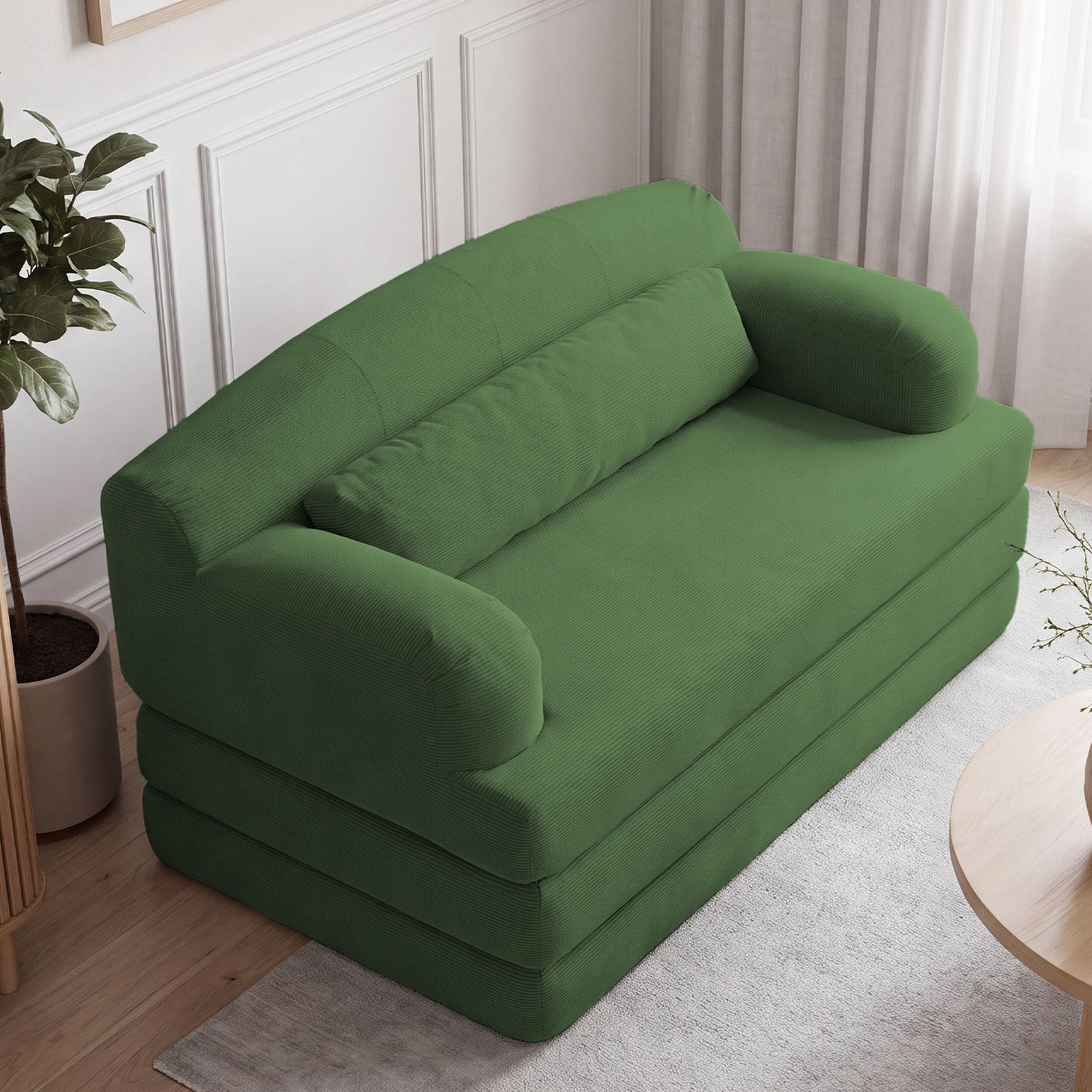 2 Seater Sofa Bed, Compact Foldable Floor Couch