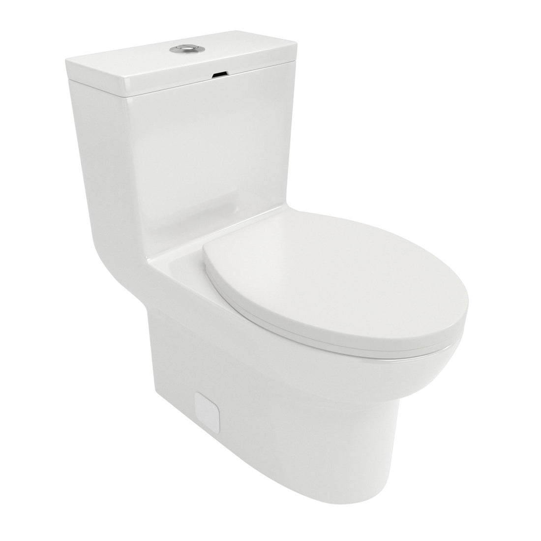 1 Piece Toilet &amp; Dual Flush, Soft Closing Seat - White