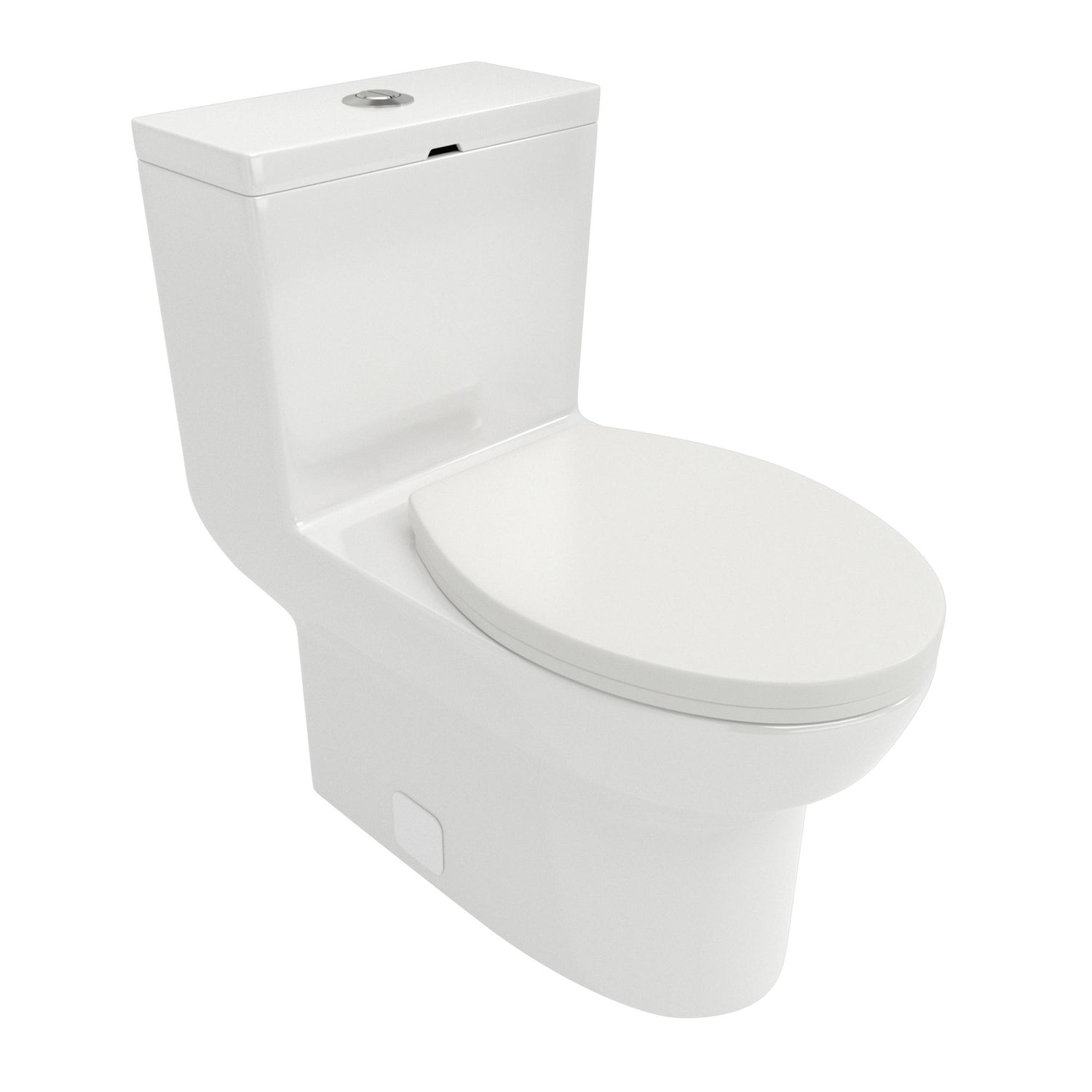 1 Piece Toilet &amp; Dual Flush, Soft Closing Seat - White
