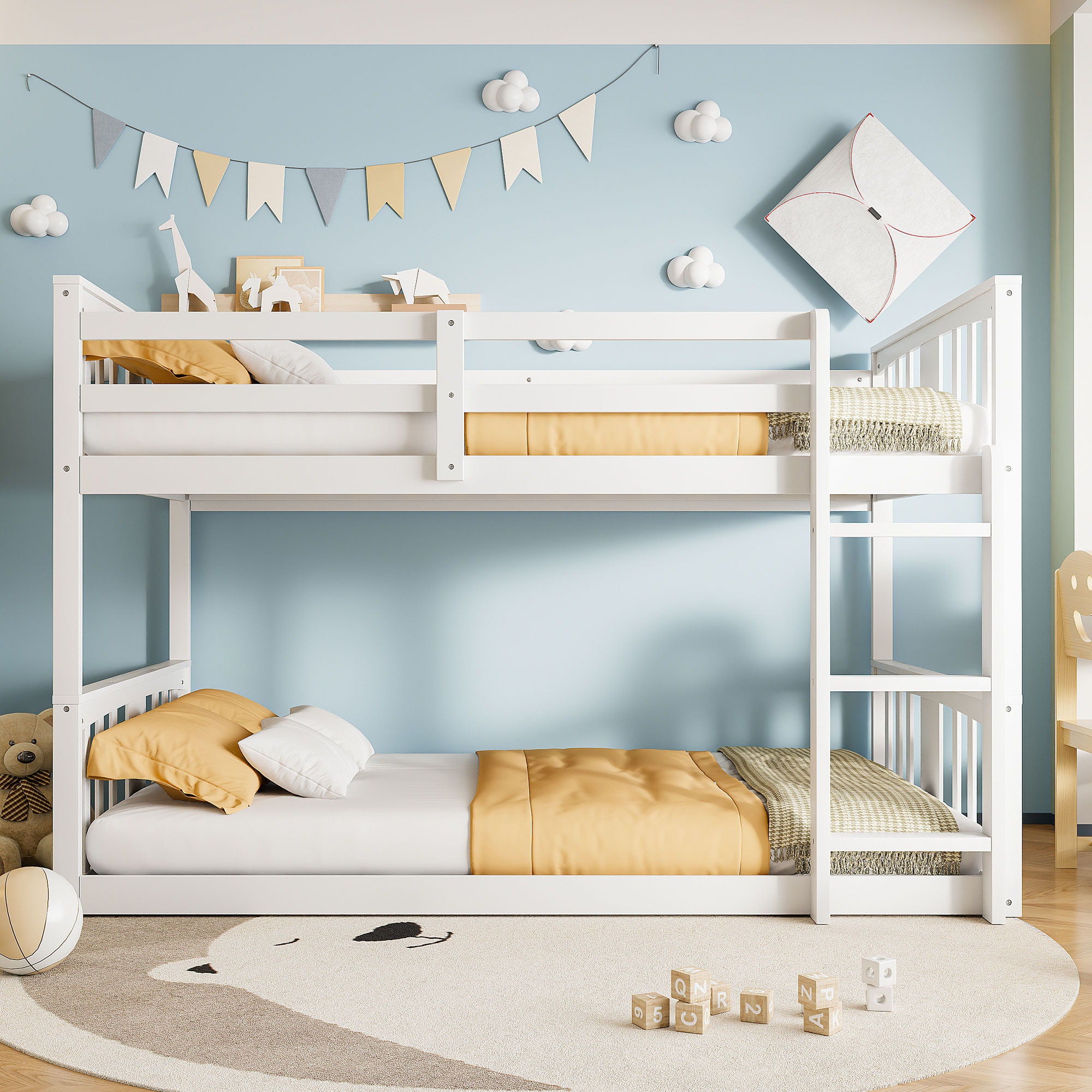 Solid Construction Bunk Bed &amp; Ladder