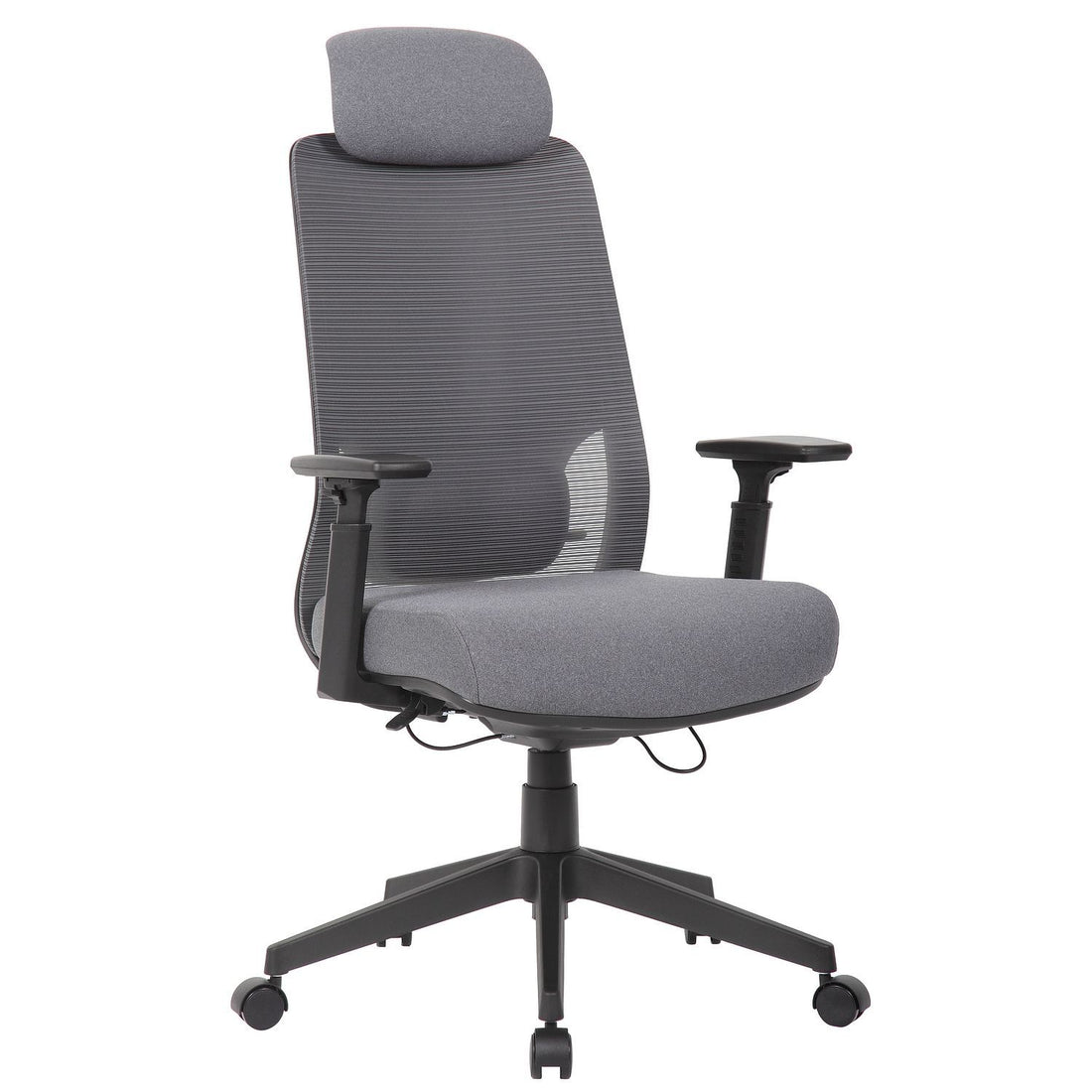 High Back Breathable Ergonomic Office Chair With Adjustable Headrest &amp; 5D Armrest, Height Adjustable Swivel - Antique Gray