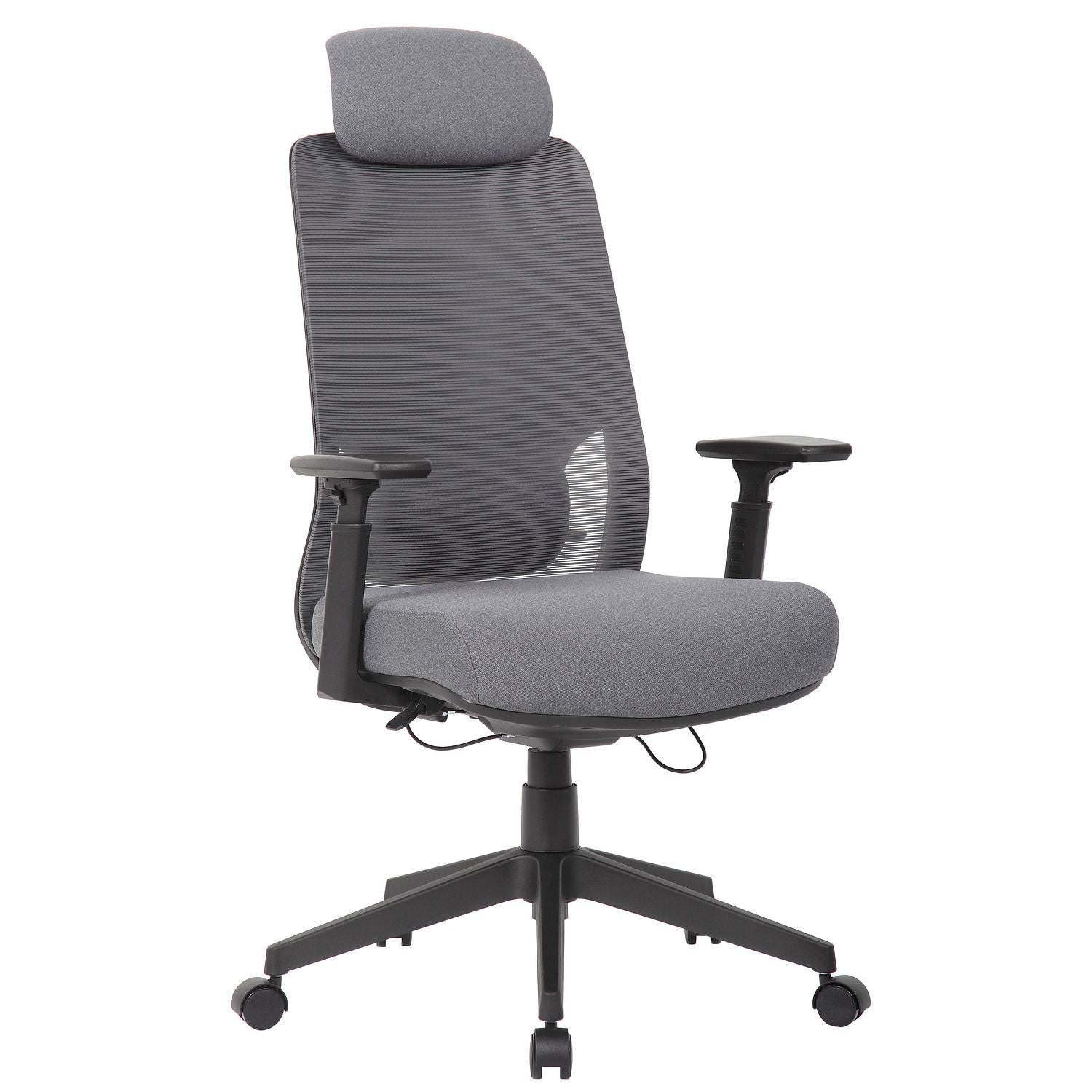 High Back Breathable Ergonomic Office Chair With Adjustable Headrest &amp; 5D Armrest, Height Adjustable Swivel - Antique Gray