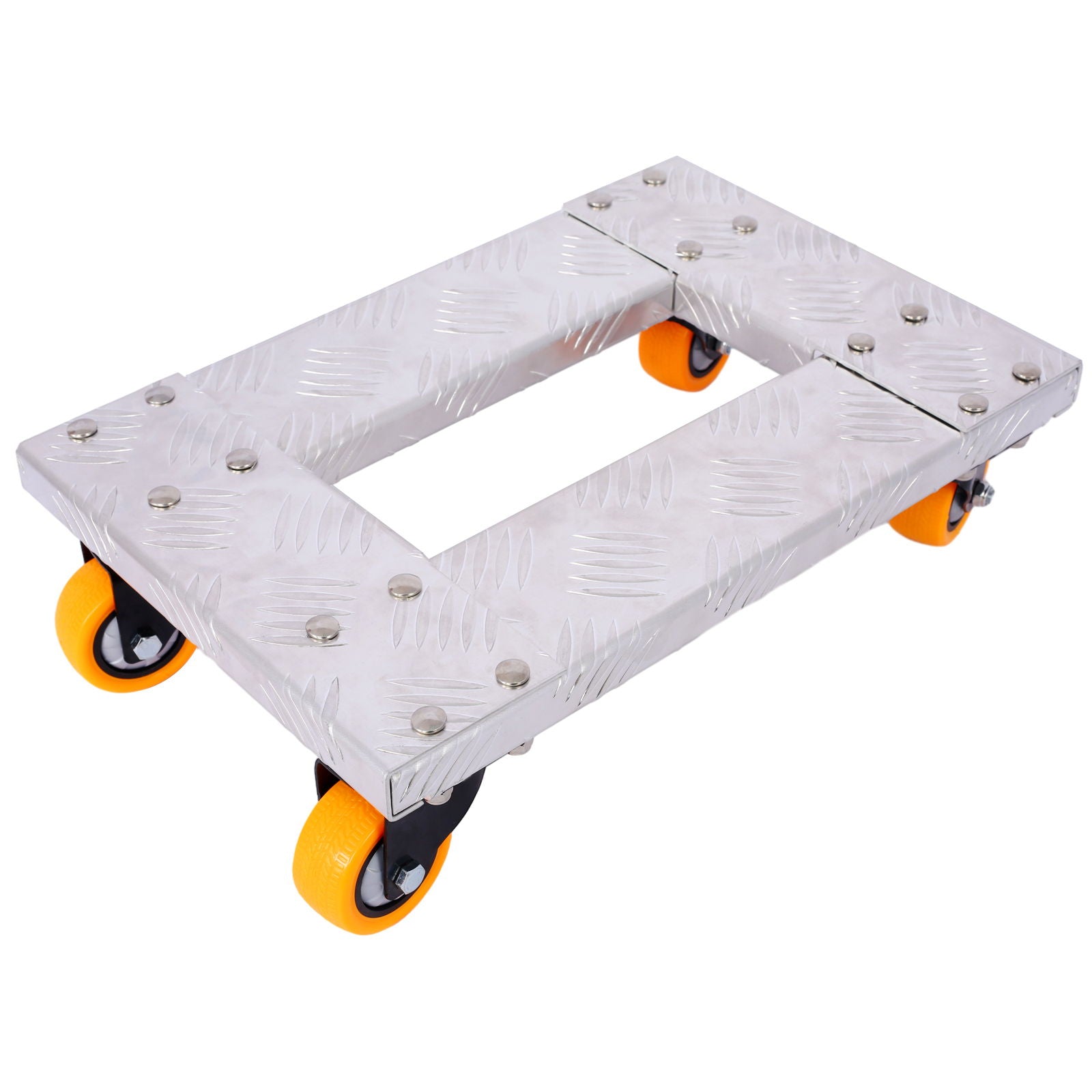 Heavy Duty Furniture Dolly Trolley Car, Aluminum Frame With 3&quot; Tpu Professional Casters, Brake Option
