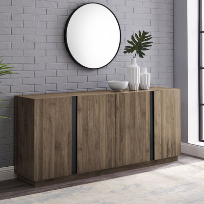 Mid-Century Modern 3 Drawer Low TV Stand For TVs Up To 80&quot;