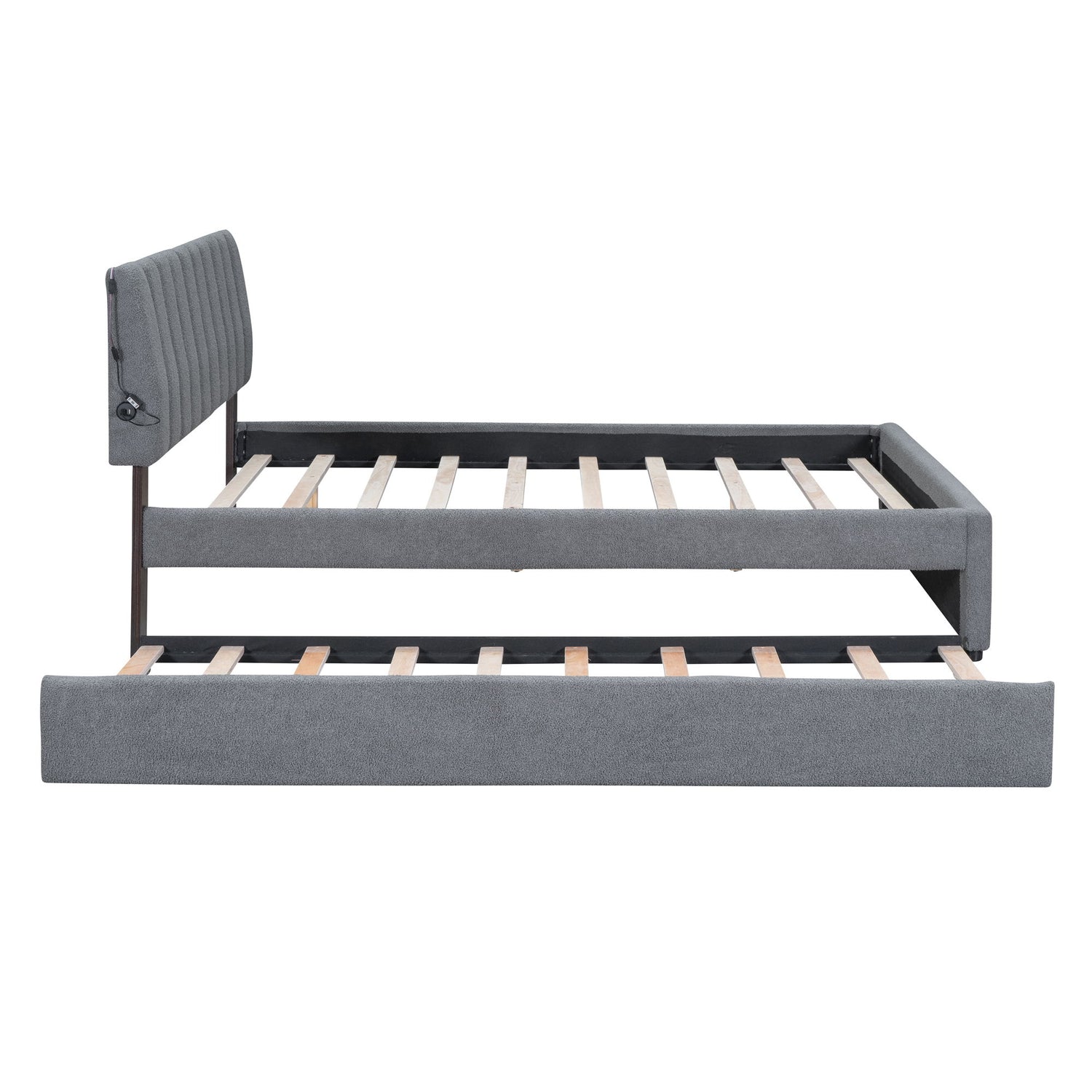 Upholstered Platform Bed With Trundle
