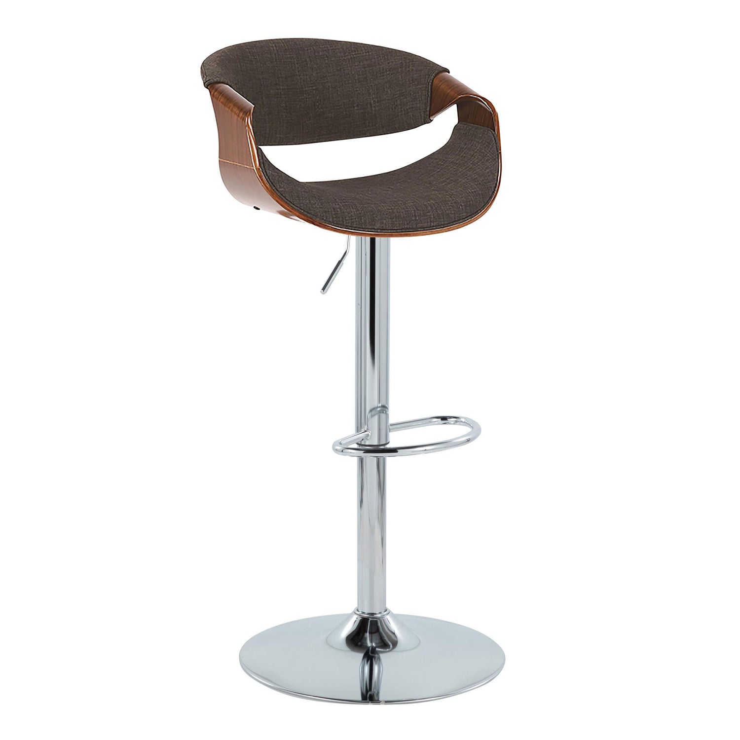 Curvo - Mid Century Modern Adjustable Barstool &amp; Swivel (Set of 2)