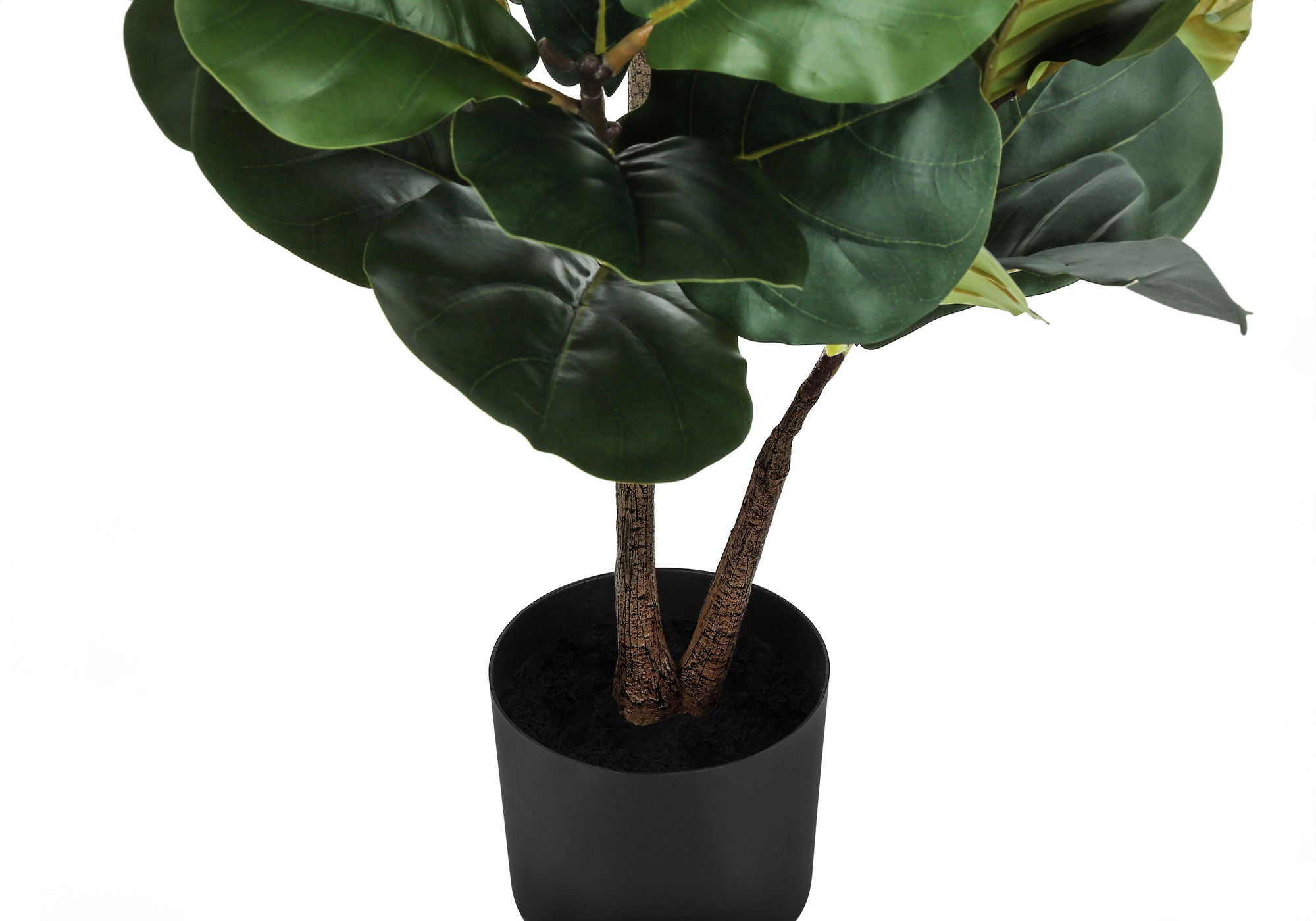 49&quot; Tall, Artificial Plant, Fiddle Tree, Indoor, Faux, Fake, Floor, Greenery, Potted, Real Touch, Decorative - Green / Black