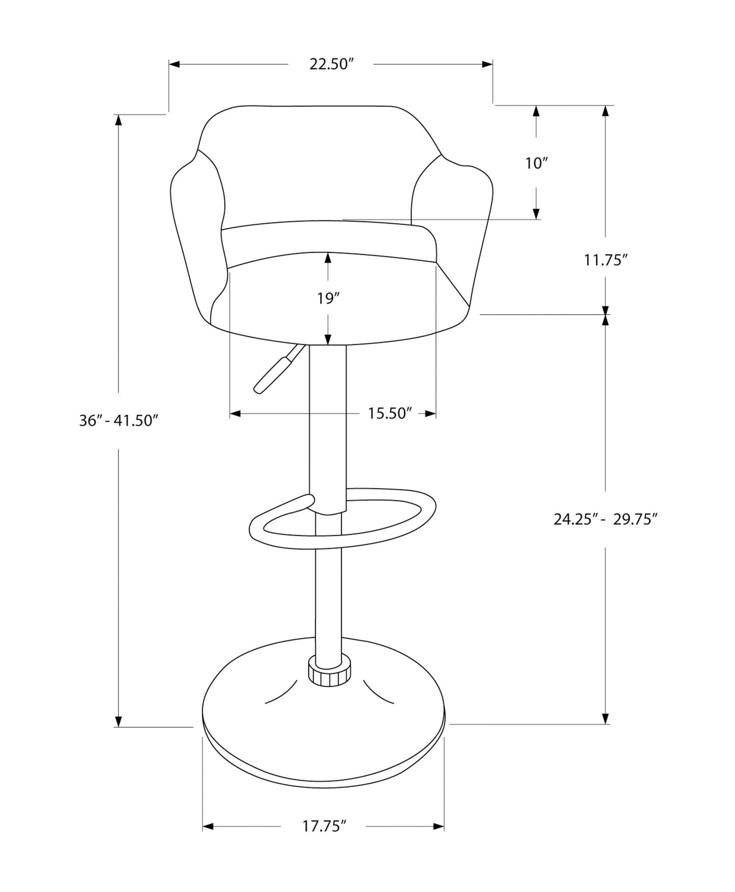 Swivel Stool Bar Height, Adjustable Versatile Seating, Contemporary &amp; Modern