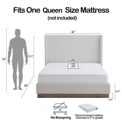 Hale - Upholstered Wingback Bed