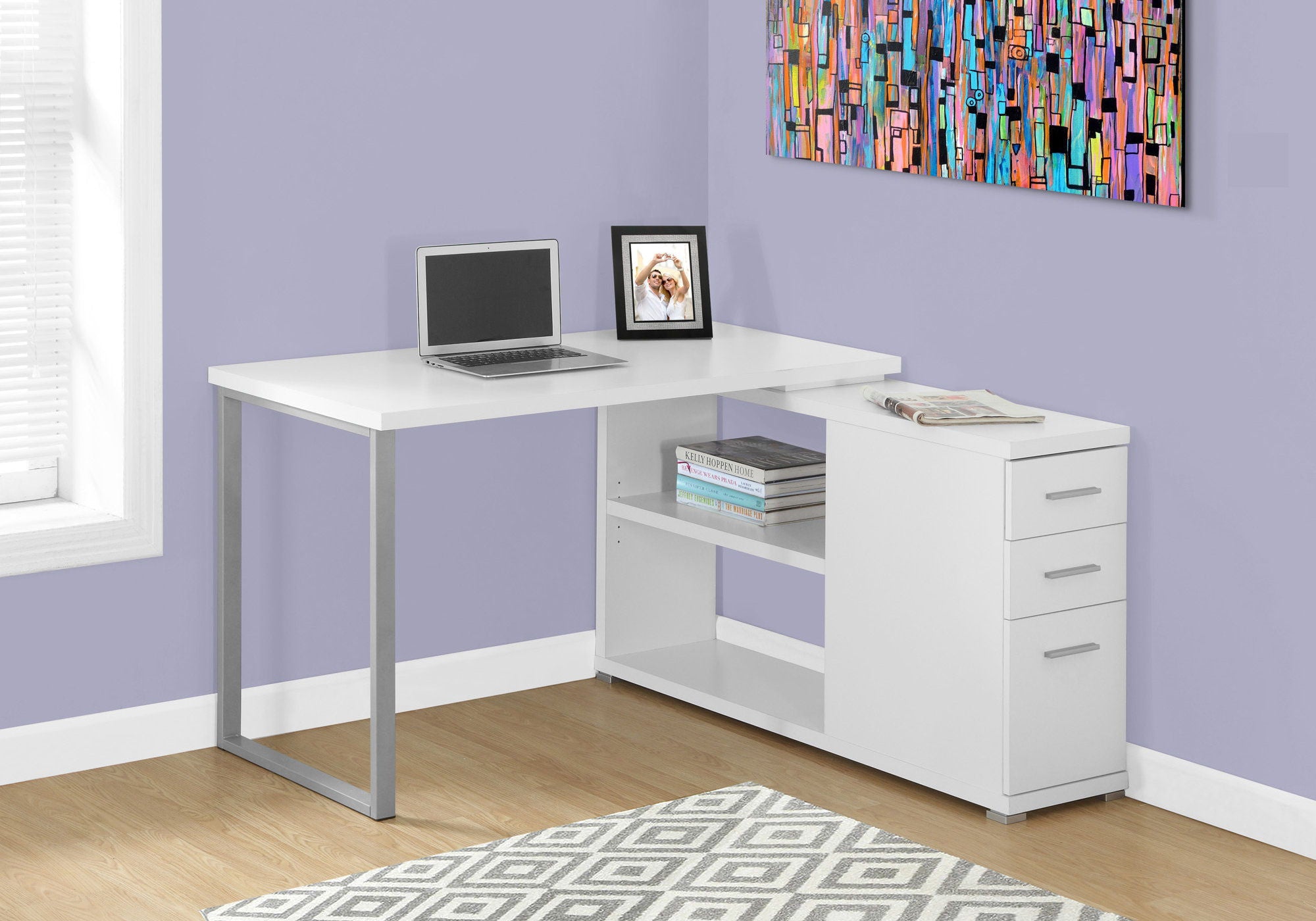 Computer Desk, Home Office, Corner, Left, Right Set - Up, Storage Drawers, L Shape, Laptop, And Contemporary &amp; Modern