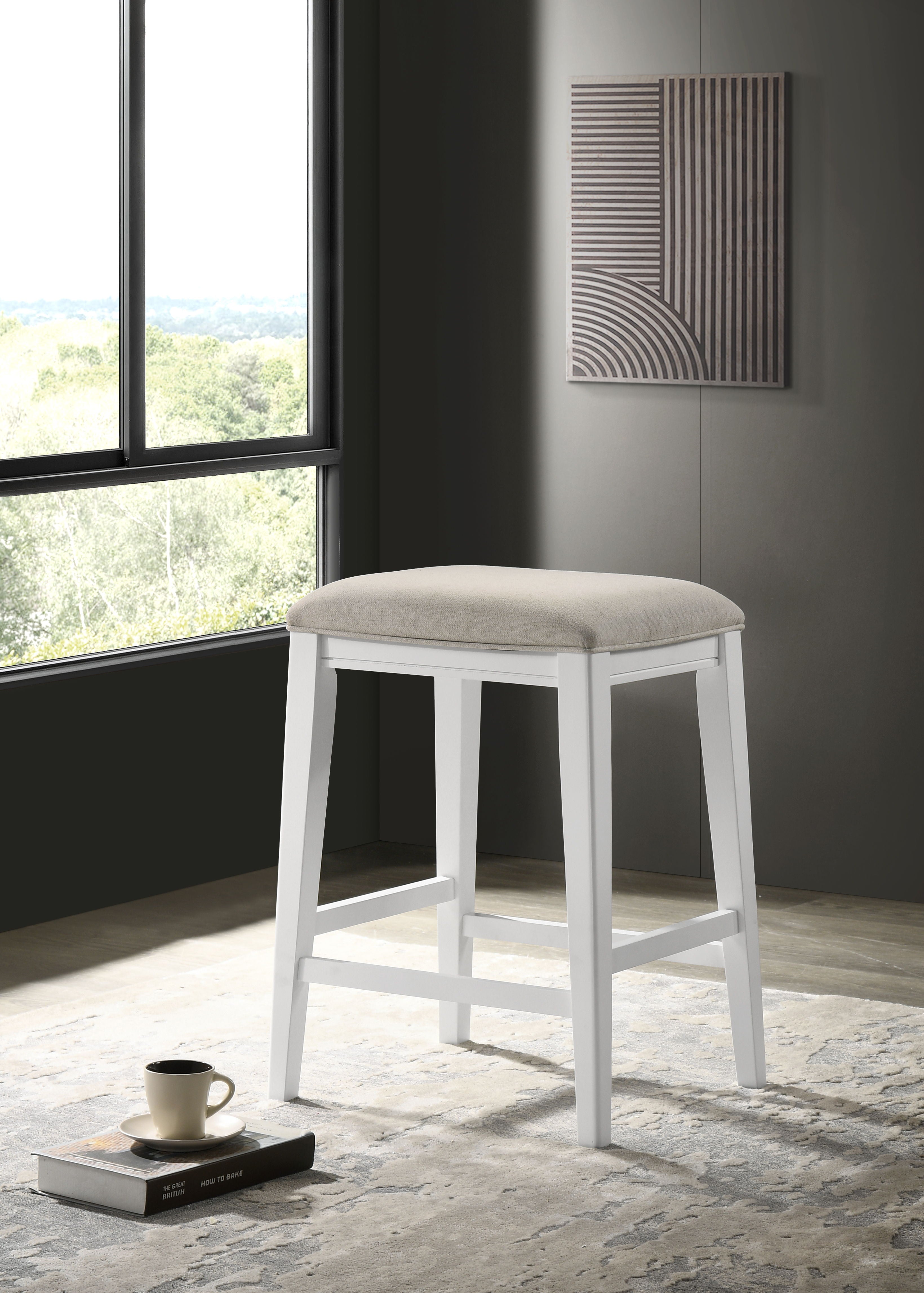 Sasha - 17&quot; Counter Height Stool With Upholstered Seat