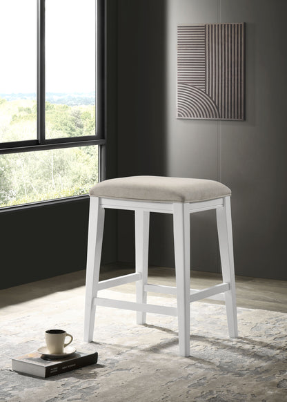 Sasha - 17&quot; Counter Height Stool With Upholstered Seat