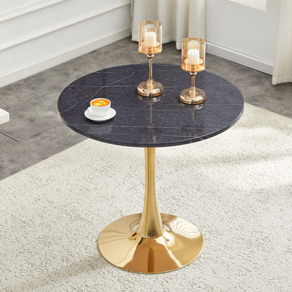 Round Dining Table &amp; Thickened Top For Kitchen