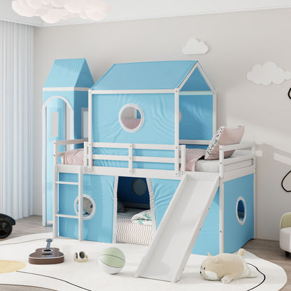 Loft Bed &amp; Slide Tent And Tower