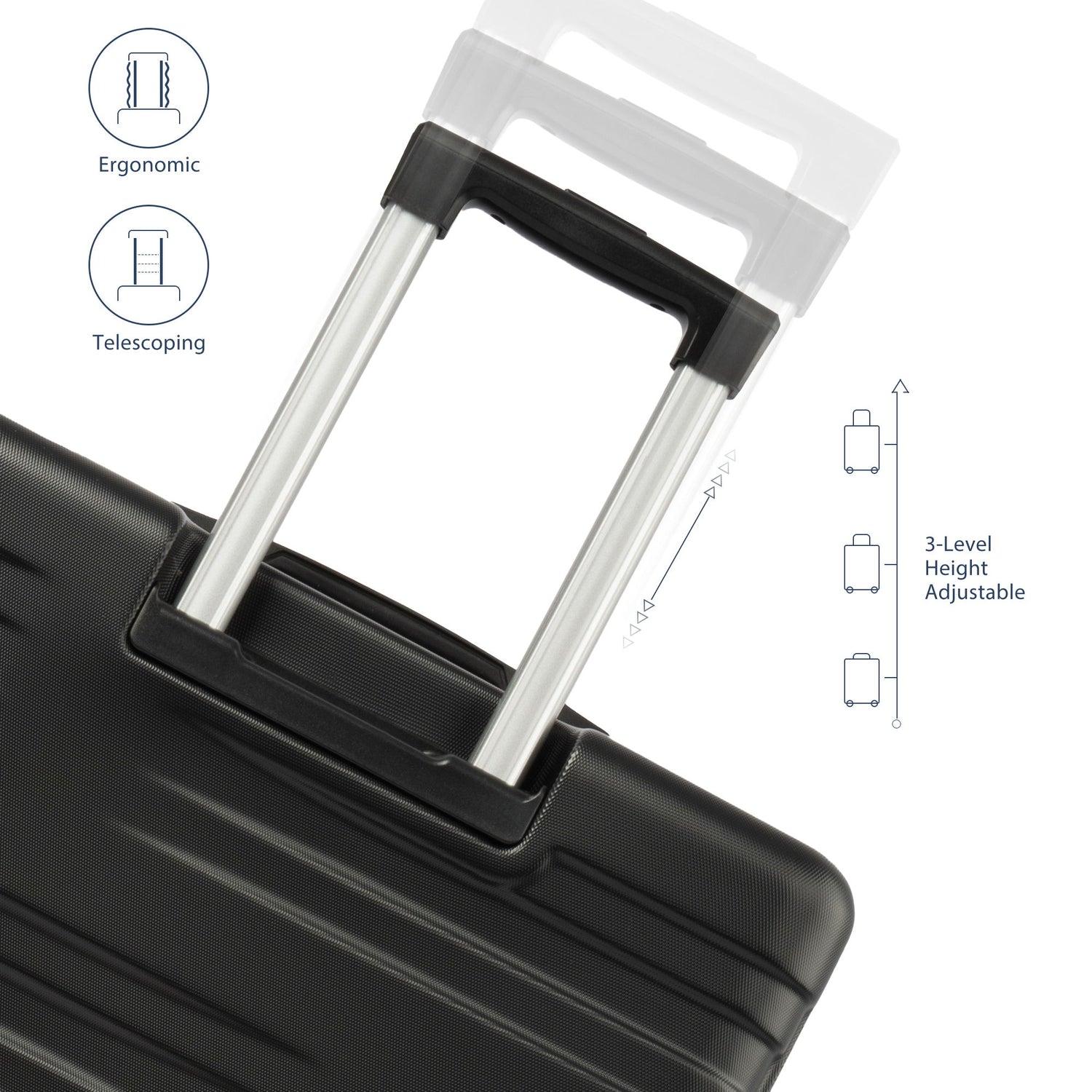 Luggage With Tsa Lock Spinner Wheels Hardside Expandable Luggage Travel Suitcase Check In Luggage ABS 24&quot;