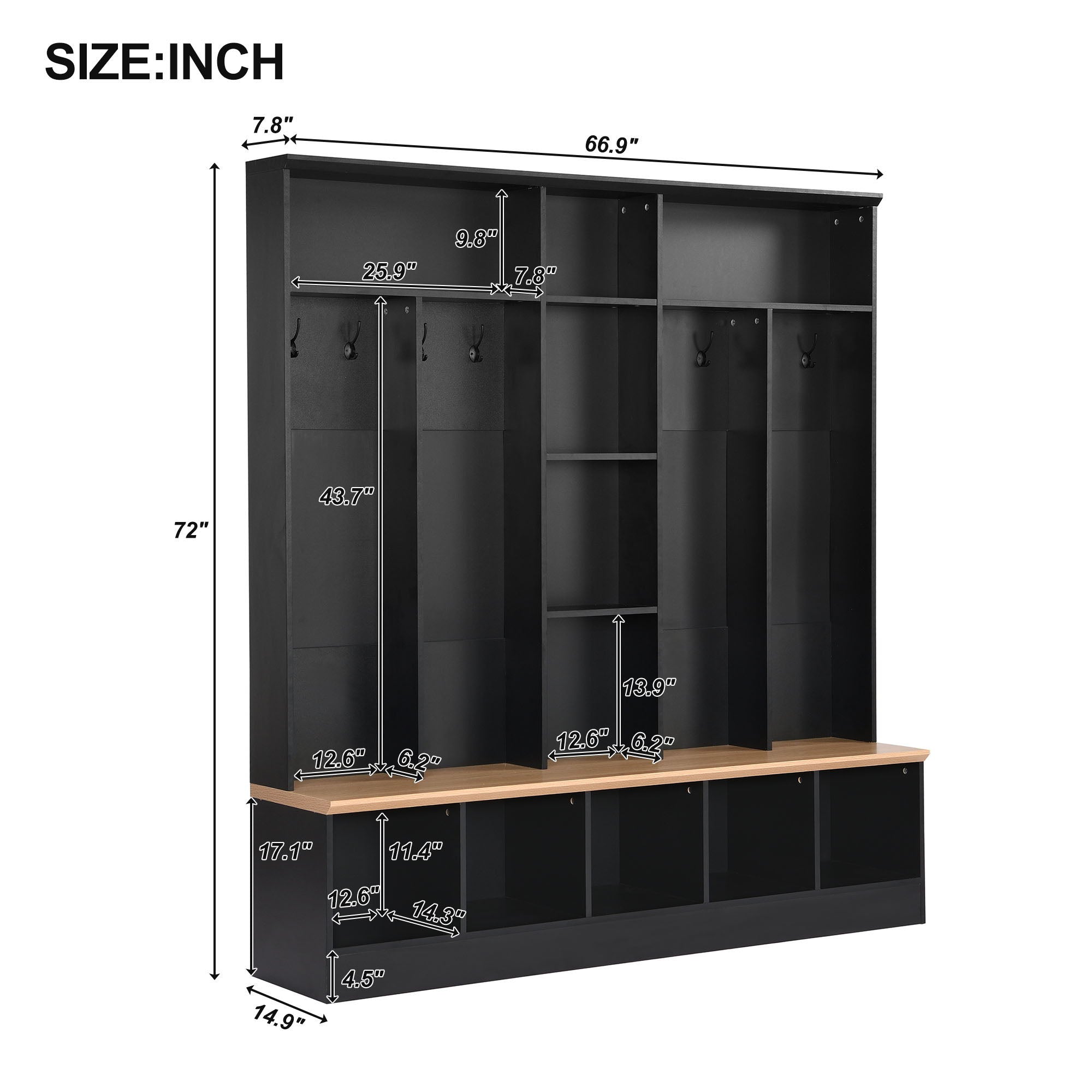Minimalist Shoe Cabinet With Cube Storage &amp; Shelves