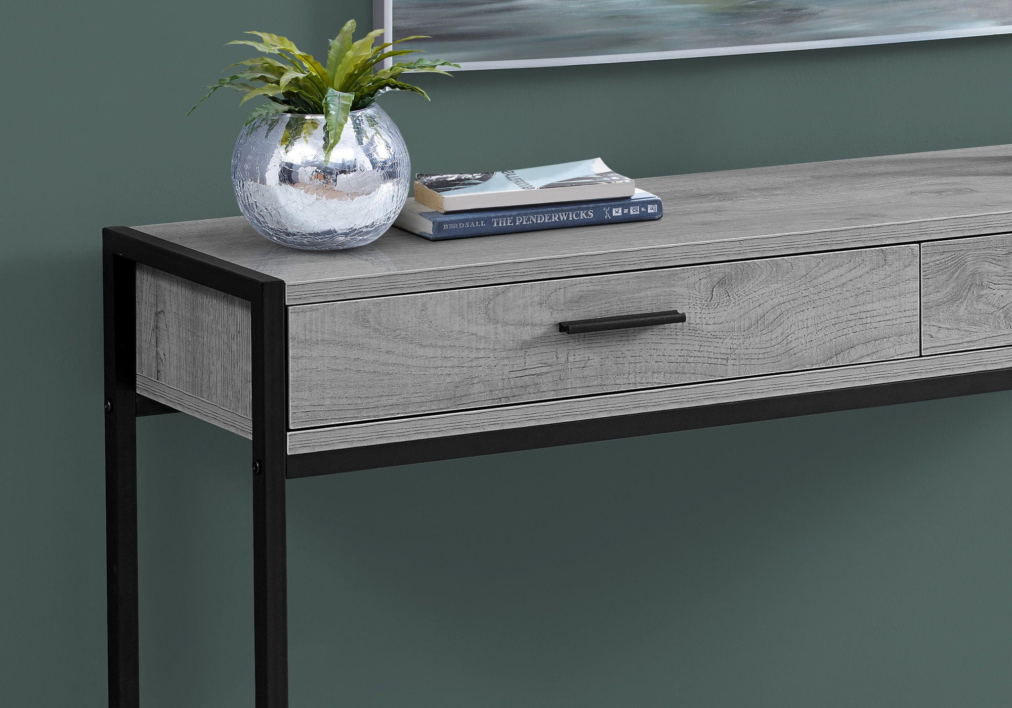 Accent Console Table For Entryway, Storage Drawers, Contemporary &amp; Modern