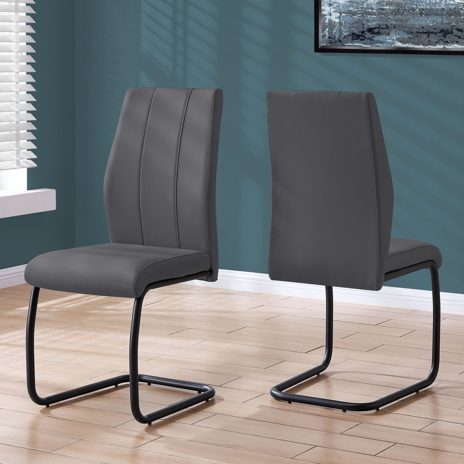Dining Chair, Side, Upholstered For Dining Room, Contemporary &amp; Modern (Set of 2)