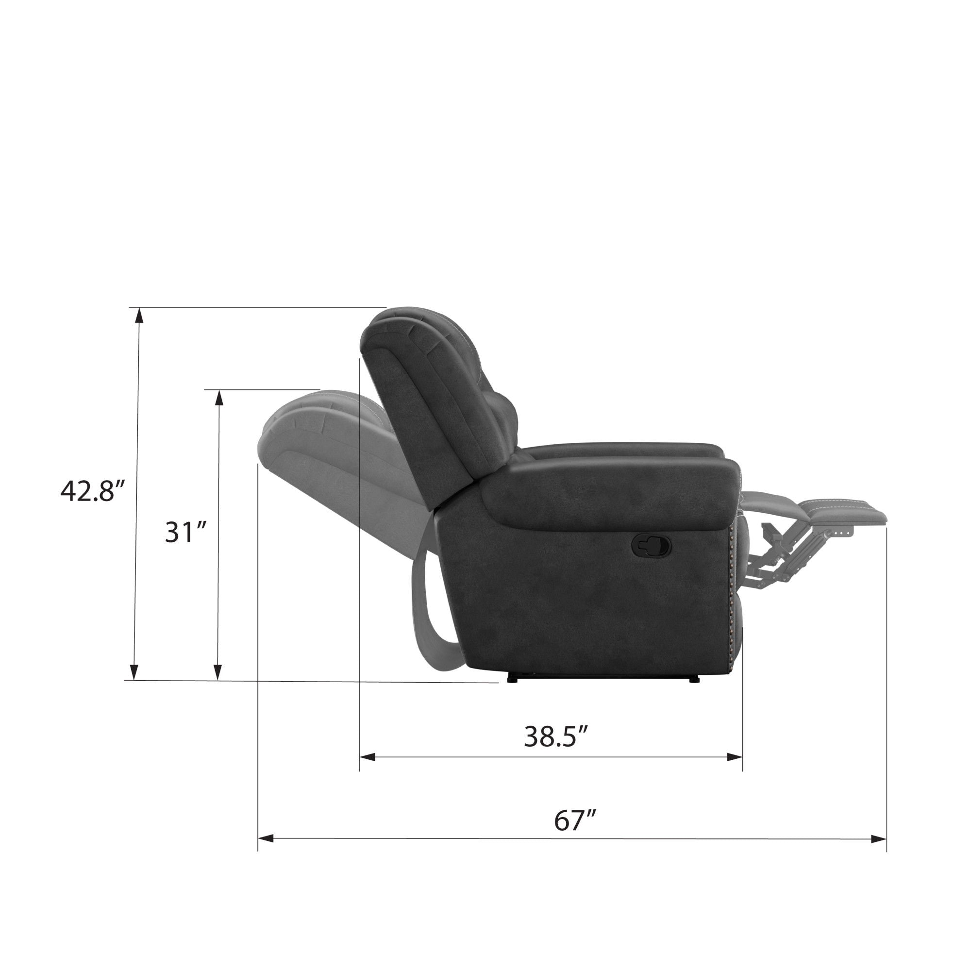 Gliding Recliner - Gray