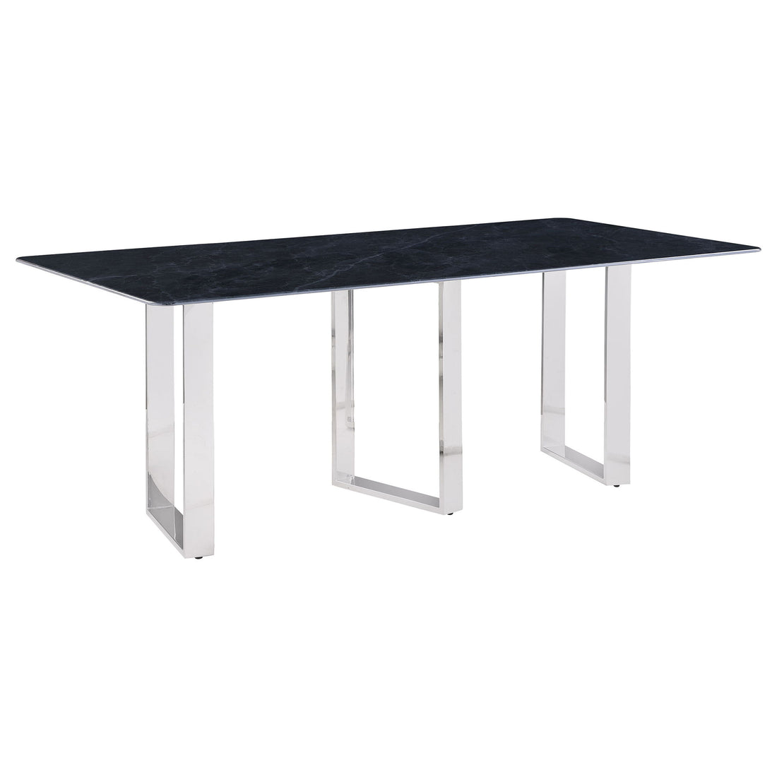 Forster - Rectangular Sintered Stone Dining Table - Gray
