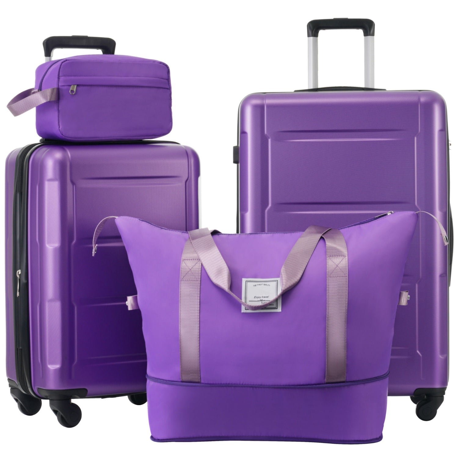 2 Piece Luggage Set With Bags Expanable Spinner Wheels ABS Lightweight Suitcase With Tsa Lock 20&quot; / 24&quot;