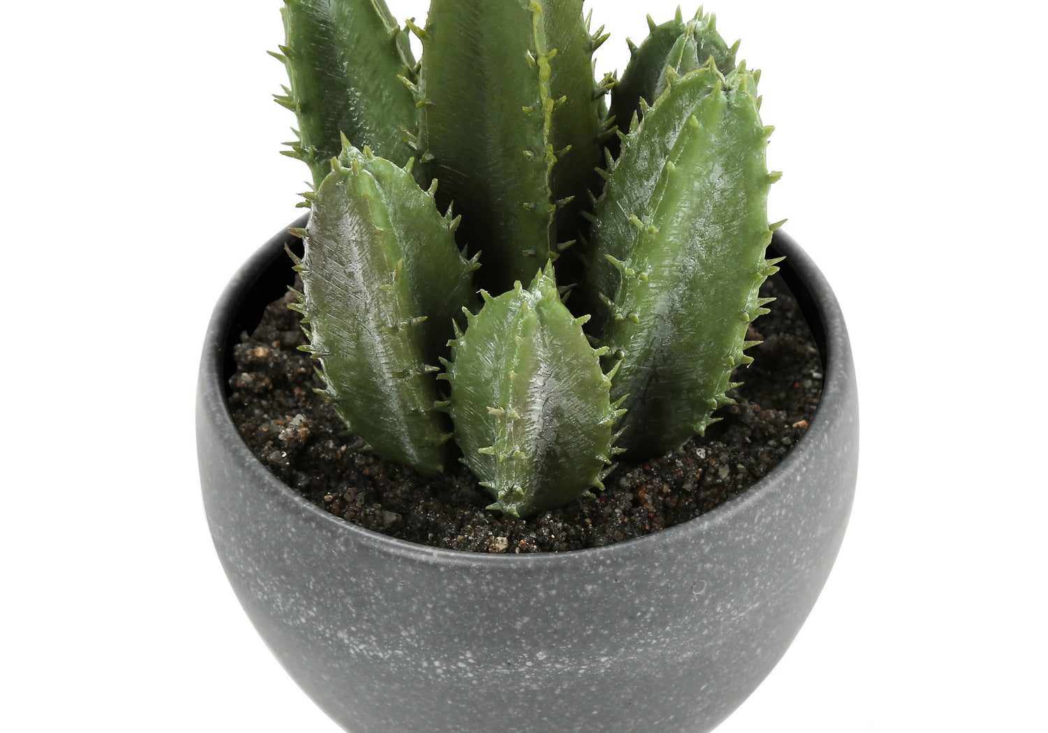 6&quot; Tall, Artificial Plant, Succulent, Indoor, Faux, Fake, Table, Greenery, Potted, Decorative (Set of 3) - Green / Gray